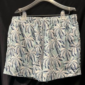 Ted Baker London Palm Print Swim Trunks
